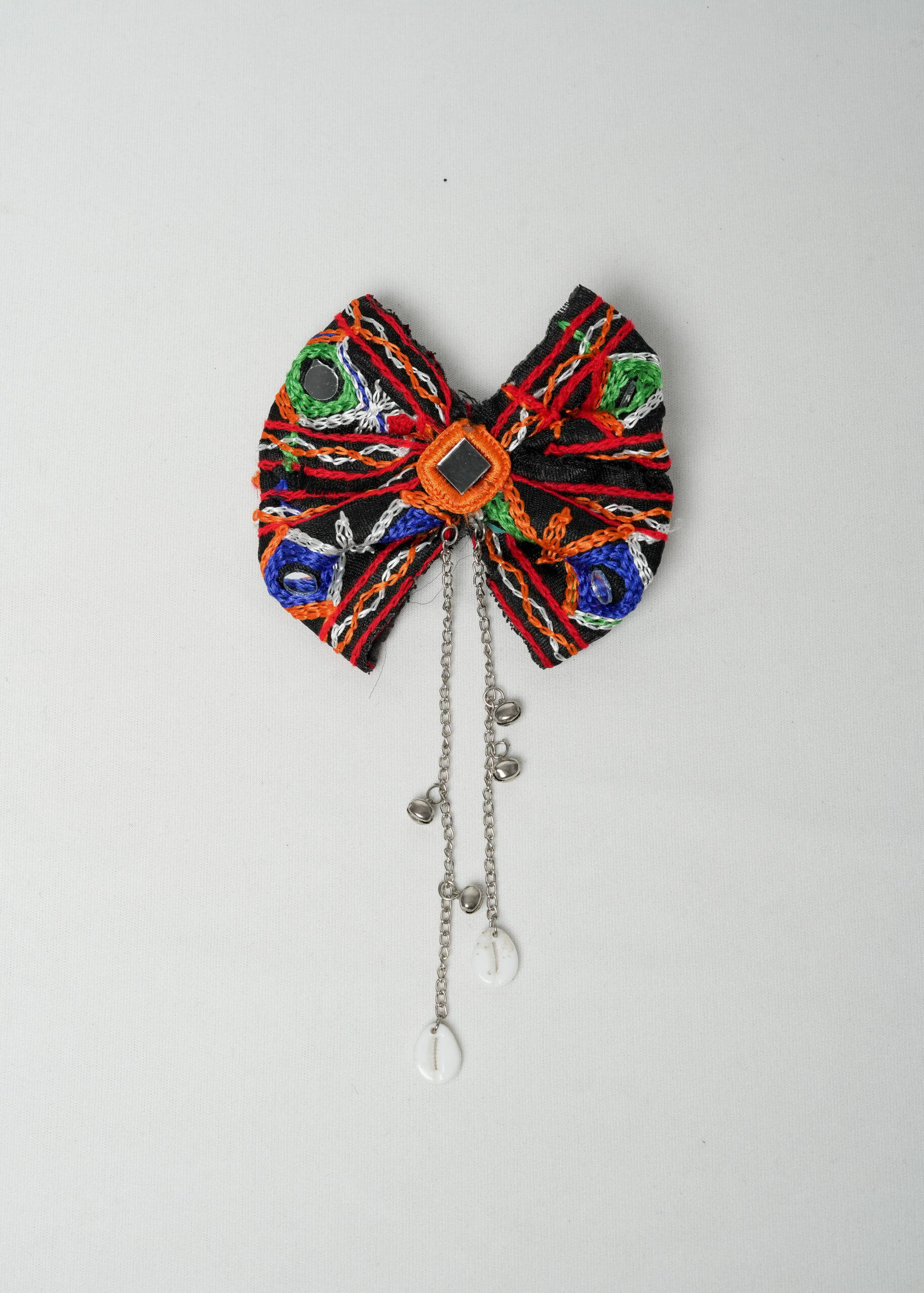 Mirror Embroidered Hair Bow
