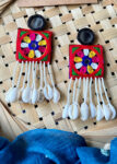 Durgarangoli - Embroidered Earrings